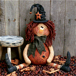 Primitive Halloween Pattern, Primitive Witch Doll Pattern