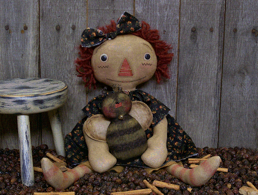 Details about   Primitive Raggedy Ann style Annie's Heart MAILED PAPER PATTERN #149